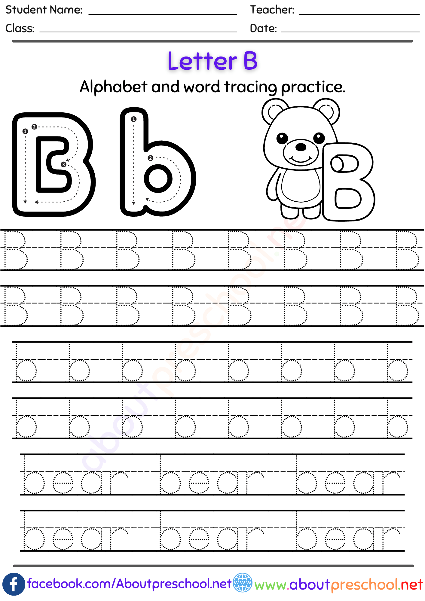 Free Letter B Tracing Worksheets Letter B Worksheets Vrogue co Free Letter B Tracing Worksheets Letter B Worksheets Vrogue co