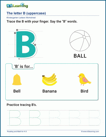 Free Letter B Worksheets For Kindergarten Pdf Infoupdate