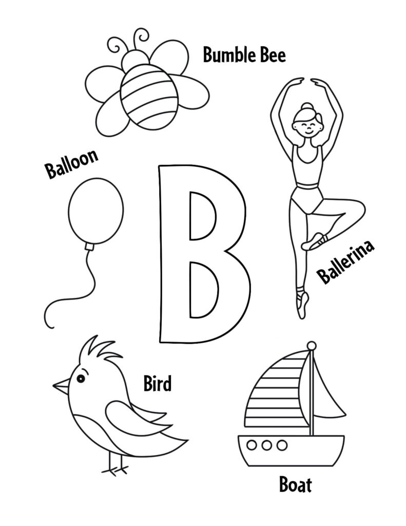 printable letter b worksheets