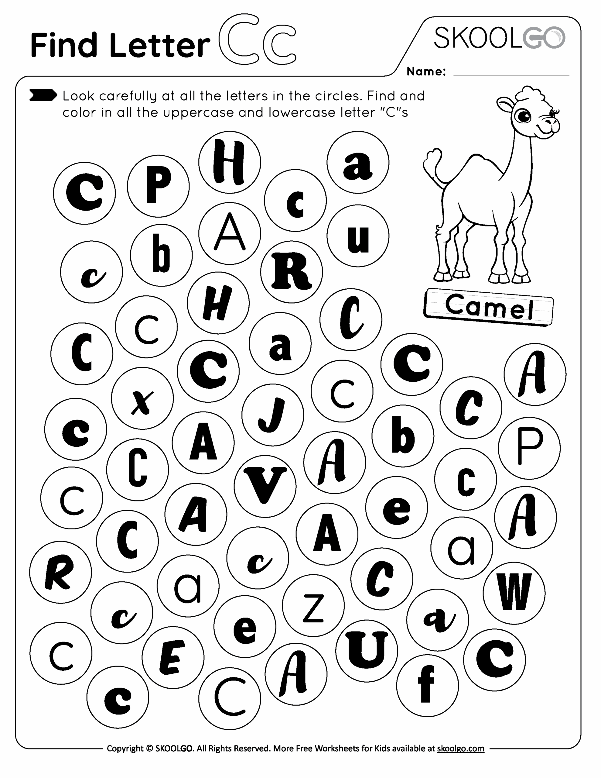 letter c free worksheet letter c free worksheet