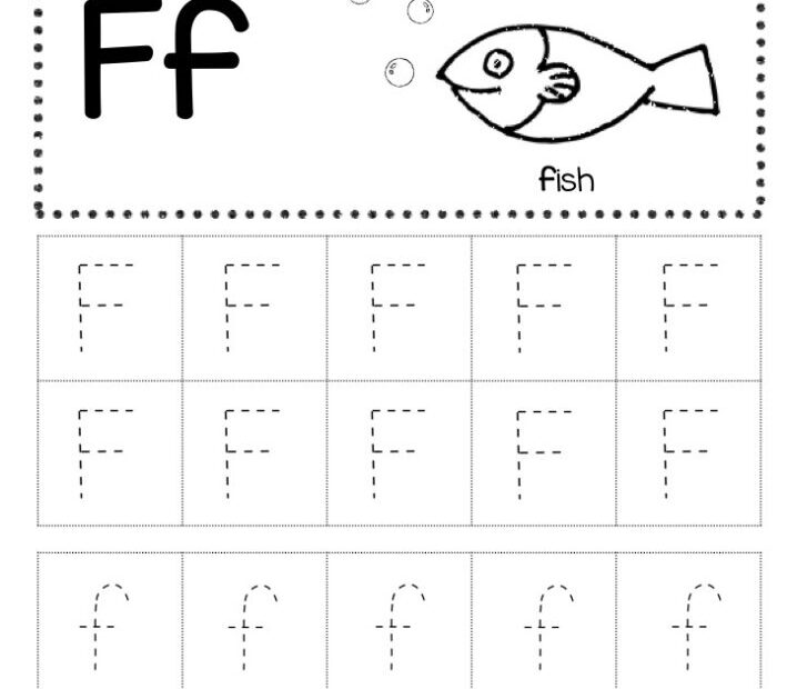 Free Letter F Tracing Worksheets Little Dots Education Preschool