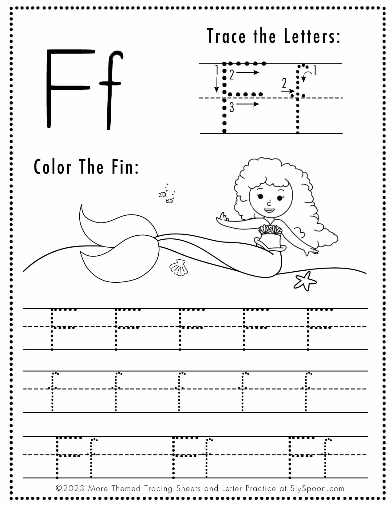 Free Letter F Tracing Worksheets Sly Spoon Free Letter F Tracing Worksheets Sly Spoon