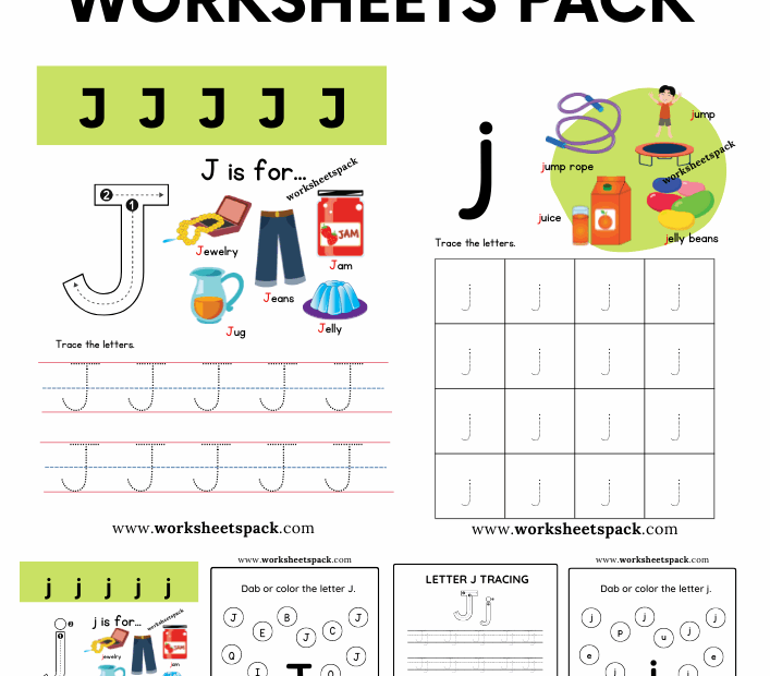 Free Letter J Printable Worksheets PDF Worksheetspack