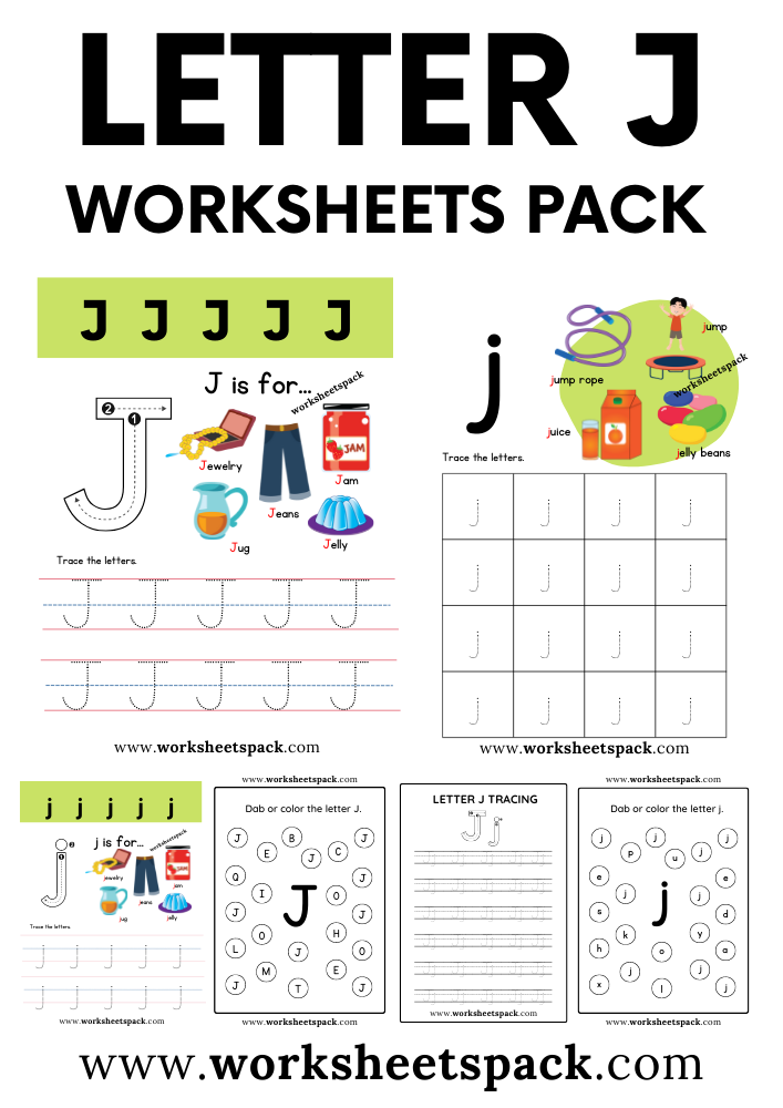 Free Letter J Printable Worksheets PDF Worksheetspack Free Letter J Printable Worksheets PDF Worksheetspack