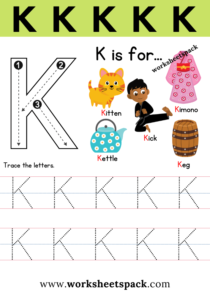 Free Letter K Printable Worksheets PDF Worksheetspack Free Letter K Printable Worksheets PDF Worksheetspack