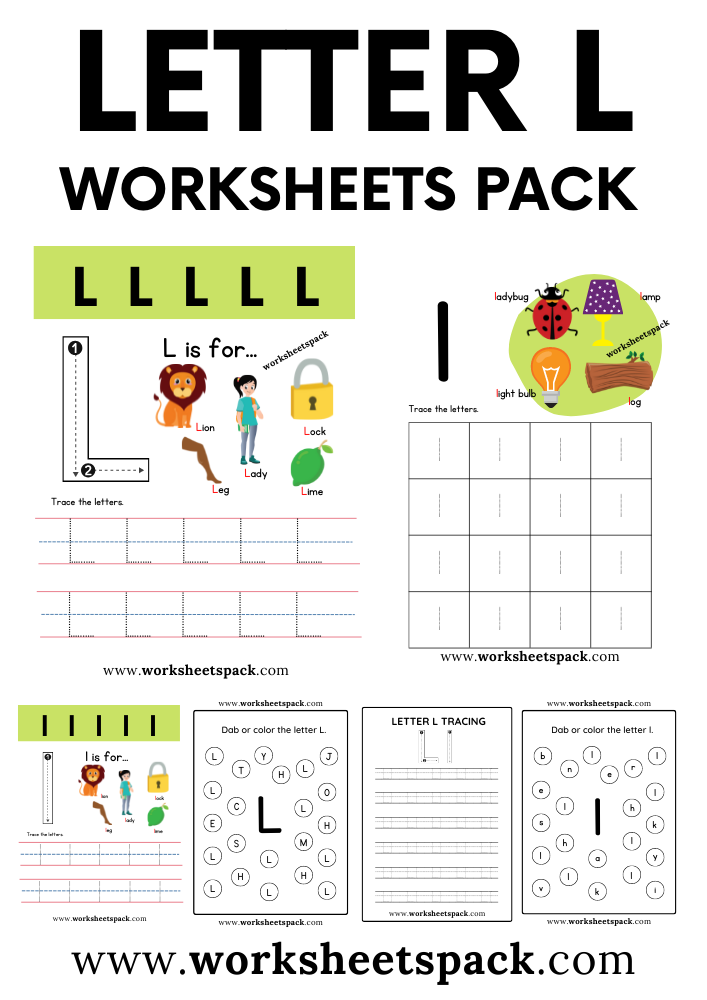 Free Letter L Printable Worksheets PDF Worksheetspack Free Letter L Printable Worksheets PDF Worksheetspack