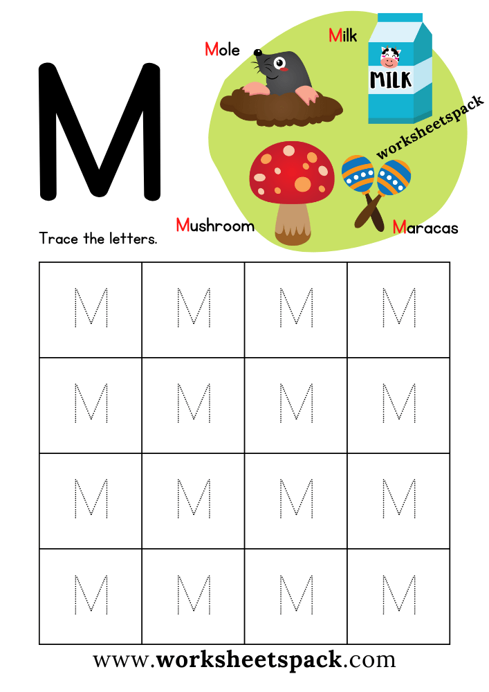 Free Letter M Printable Worksheets PDF