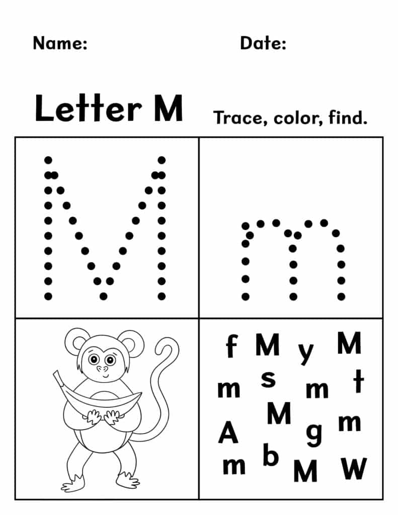 free letter m worksheets free letter m worksheets