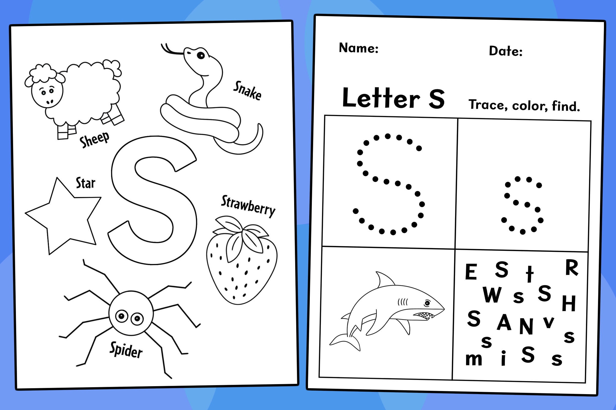 Free Letter S Worksheets For Preschool Kindergarten Kids Free Letter S Worksheets For Preschool Kindergarten Kids