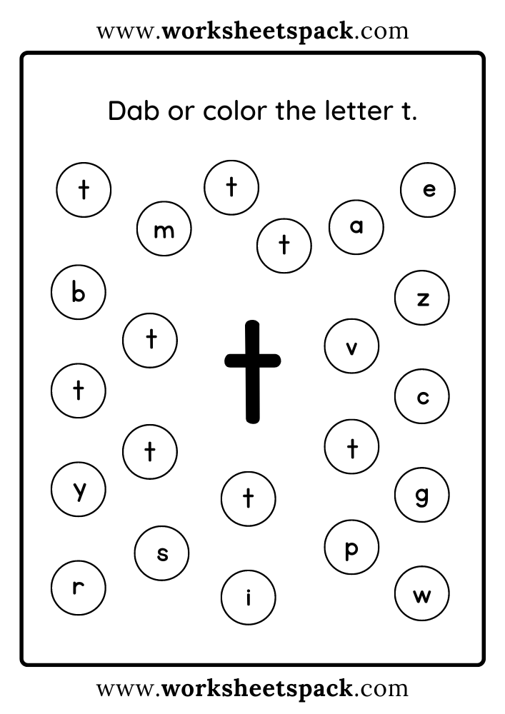 Free Letter T Printable Worksheets PDF Worksheetspack