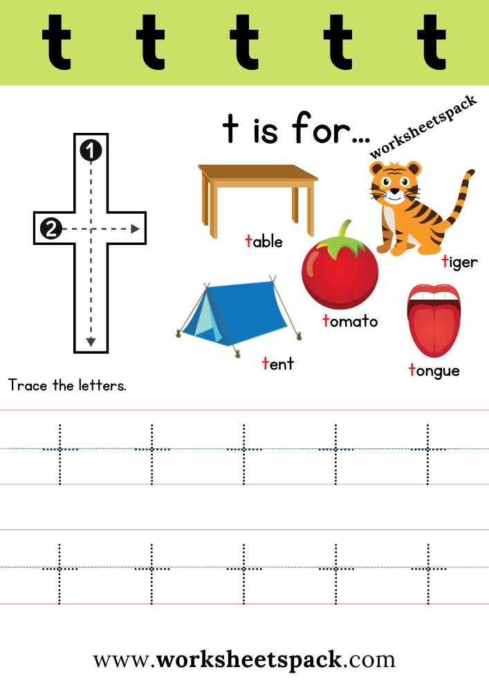 letter t worksheets printable