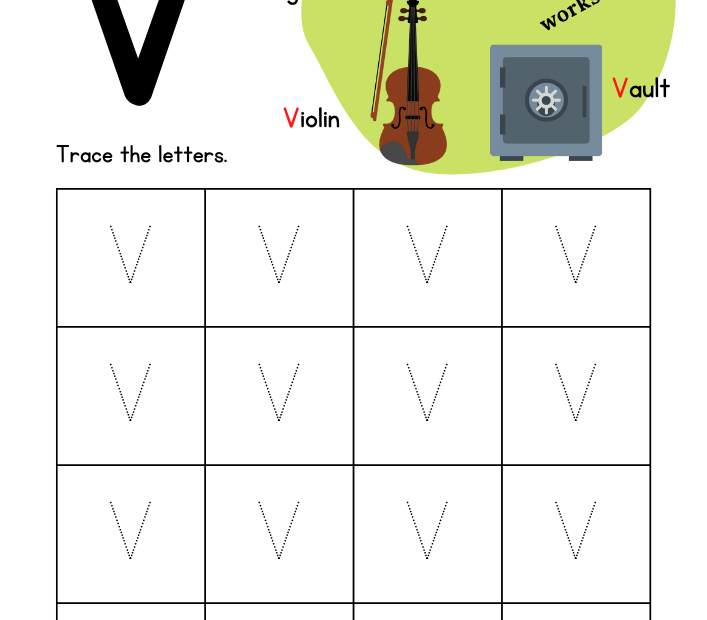 Free Letter V Printable Worksheets PDF Worksheetspack