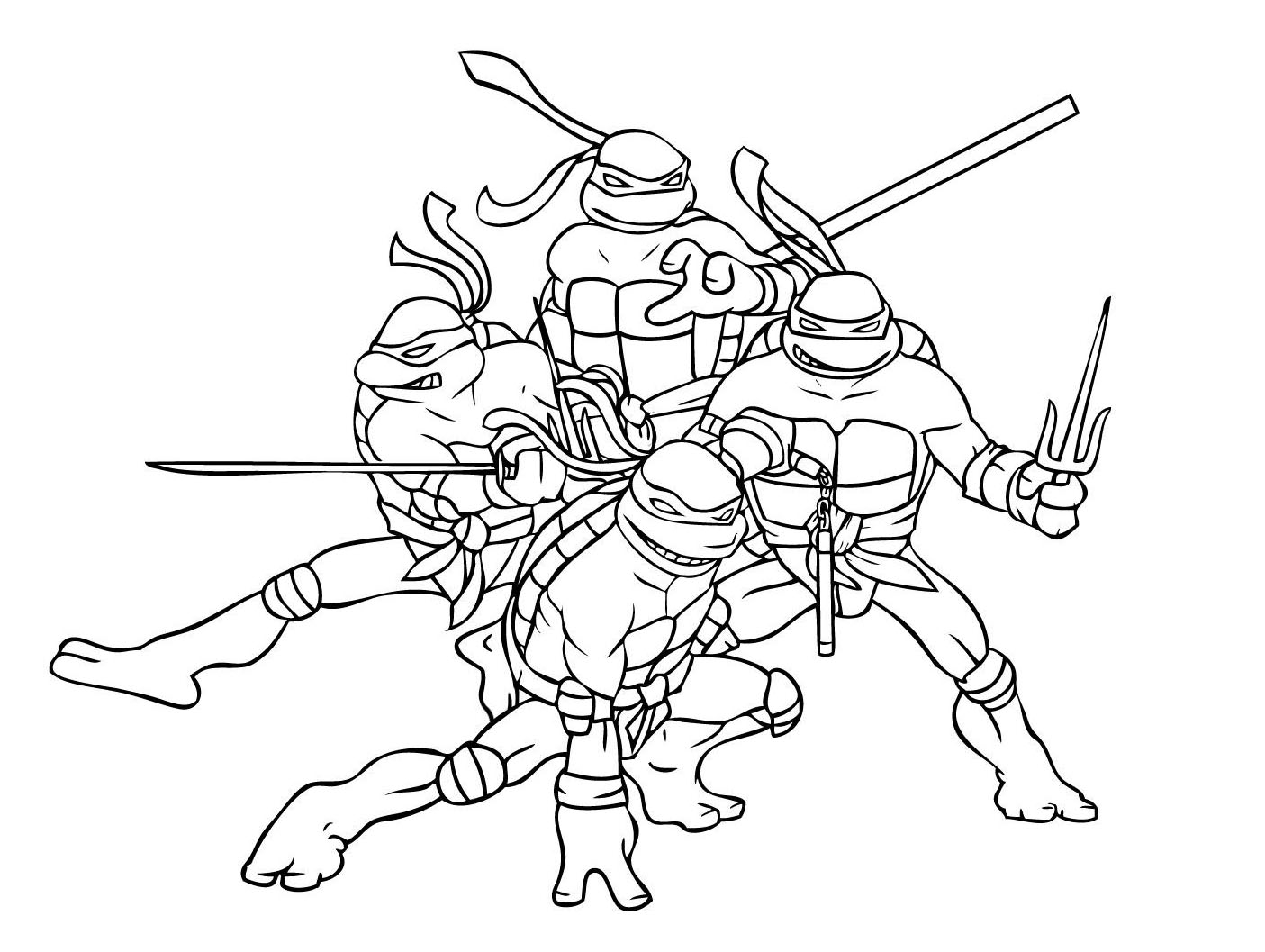 ninja turtles coloring page