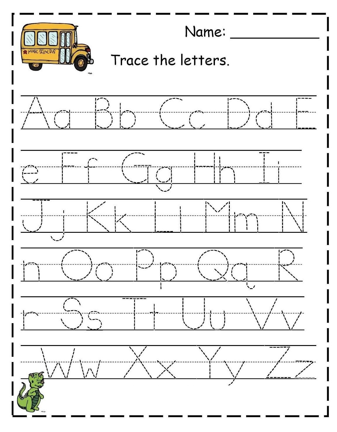 Free Preschool Printable Letter Tracing