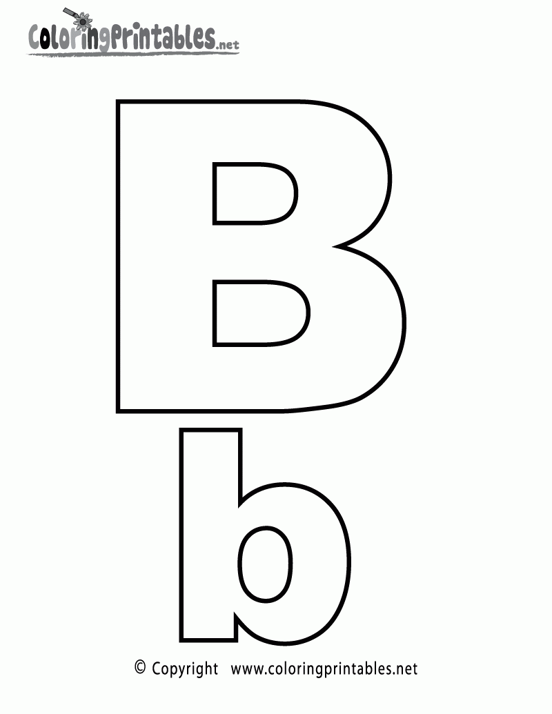 Free Printable Alphabet Letter B Coloring Page Free Printable Alphabet Letter B Coloring Page