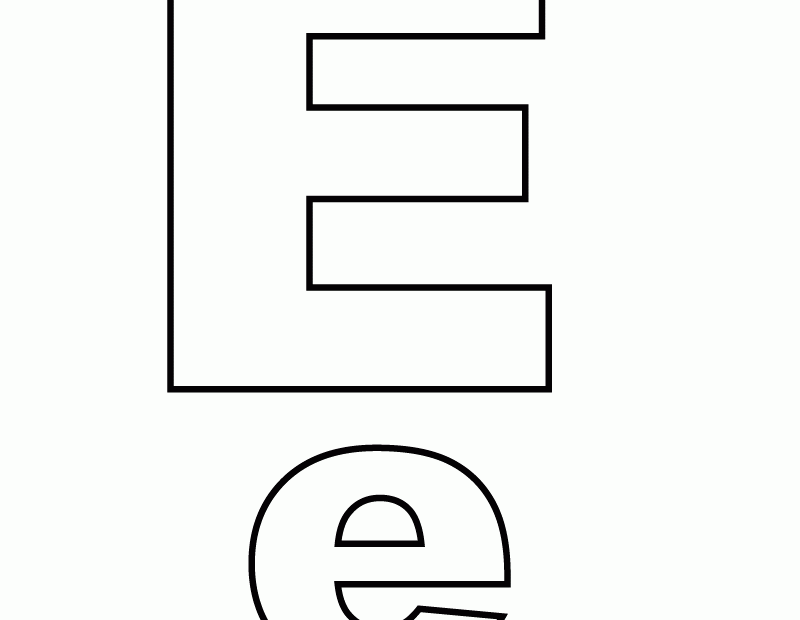 Free Printable Alphabet Letter E Coloring Page