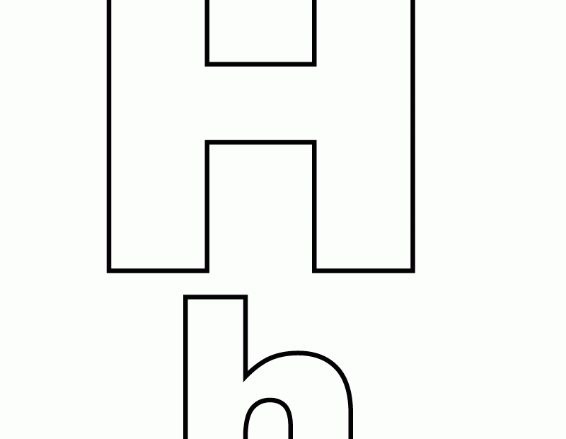 Free Printable Alphabet Letter H Coloring Page