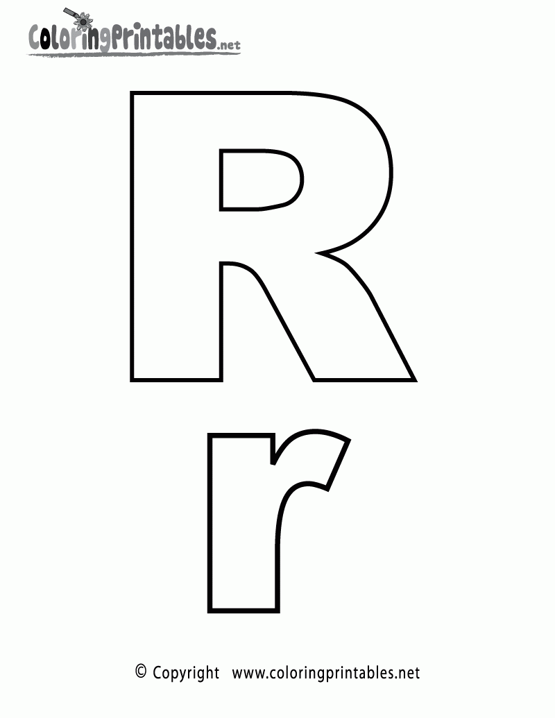 Free Printable Alphabet Letter R Coloring Page Free Printable Alphabet Letter R Coloring Page