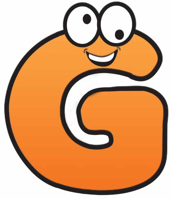 Free Printable Alphabet Letters Colorful Cartoon Letter G Free Printable Alphabet Letters Colorful Cartoon Letter G