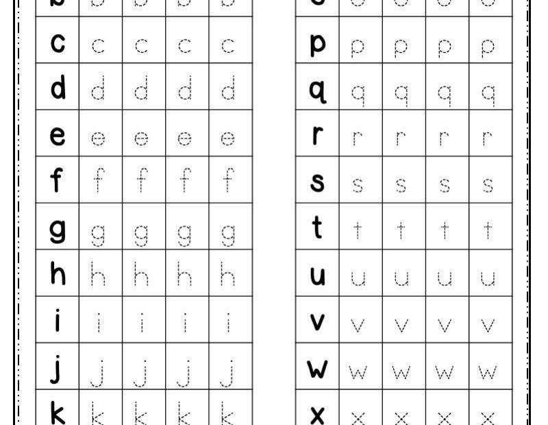 Free Printable Alphabet Tracing Worksheet