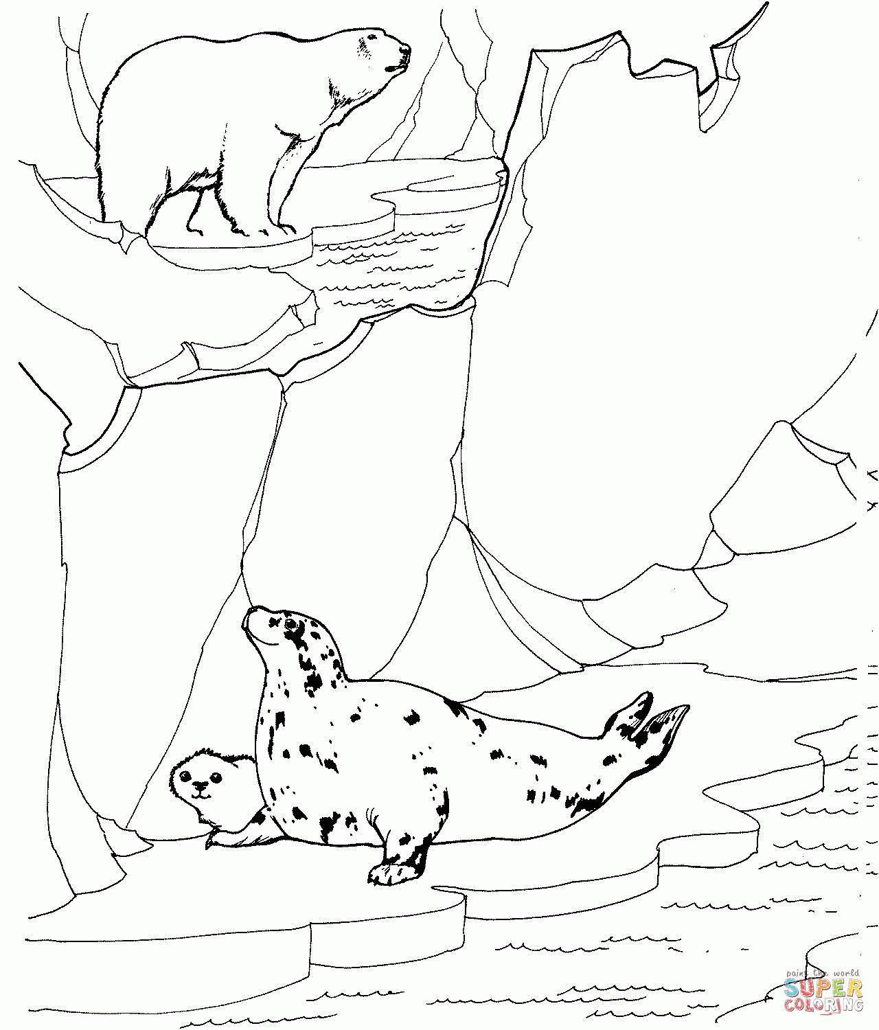 Arctic Animals Coloring Arctic Animals Coloring
