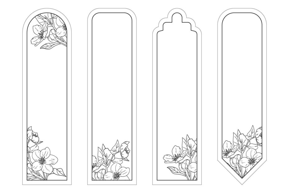 Free Printable Bookmarks With Flowers And Leaves