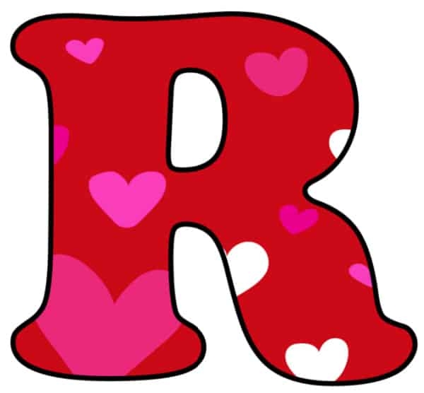 Free Printable Bubble Letters Colorful Valentine Bubble Letter R Free Printable Bubble Letters Colorful Valentine Bubble Letter R