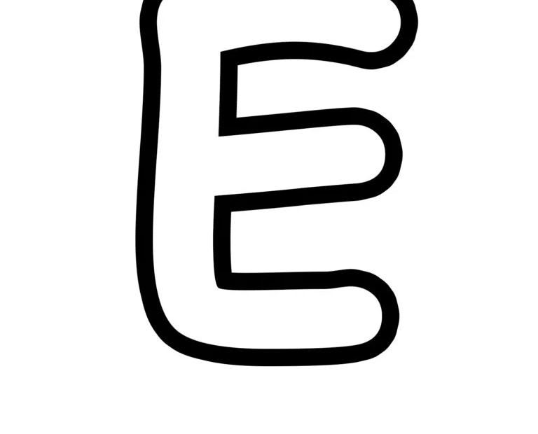 Free Printable Bubble Letters Uppercase Stencils Bubble Letter E