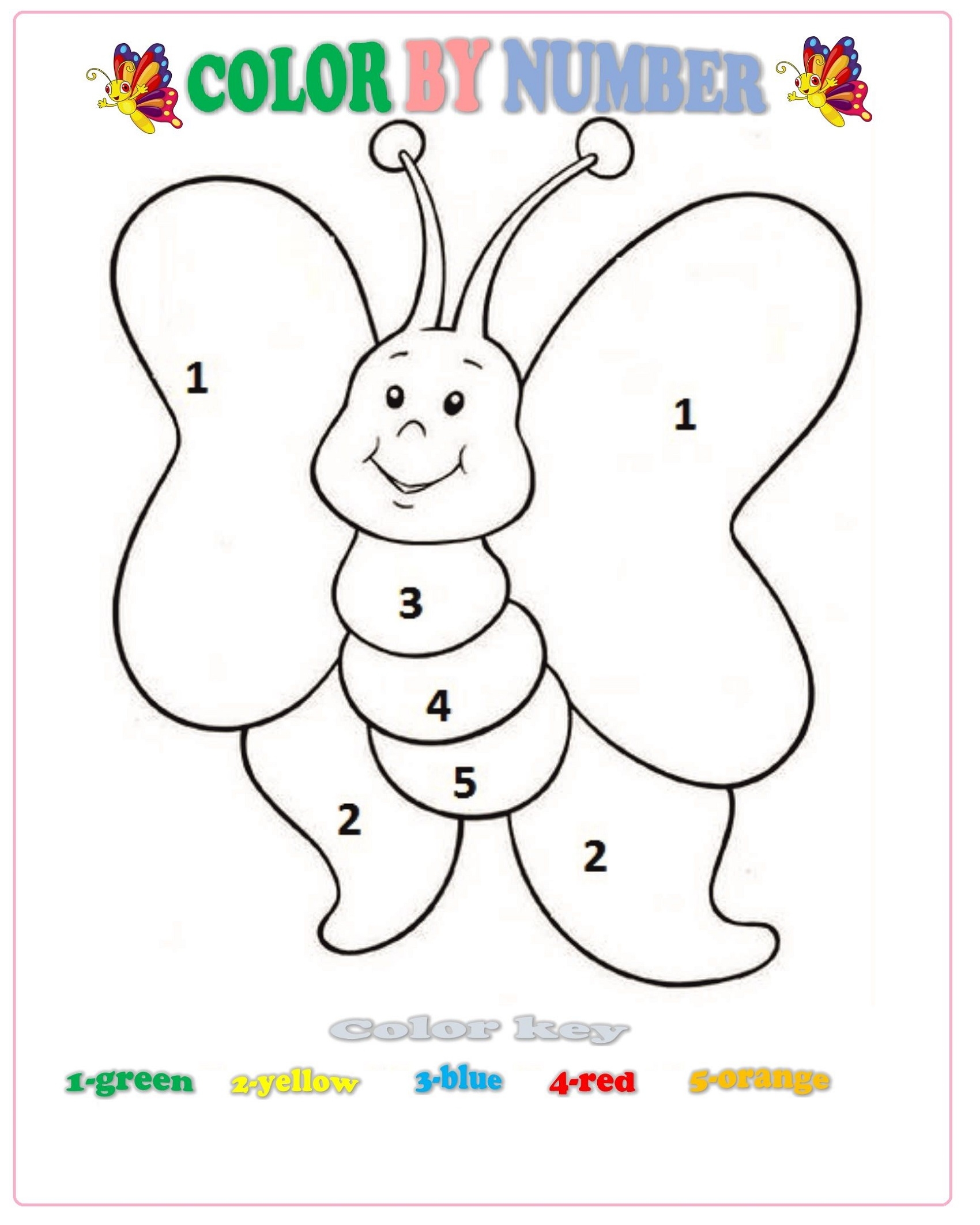 Free Printable Color By Number Sheets Kids Free Printable Color By Number Sheets Kids