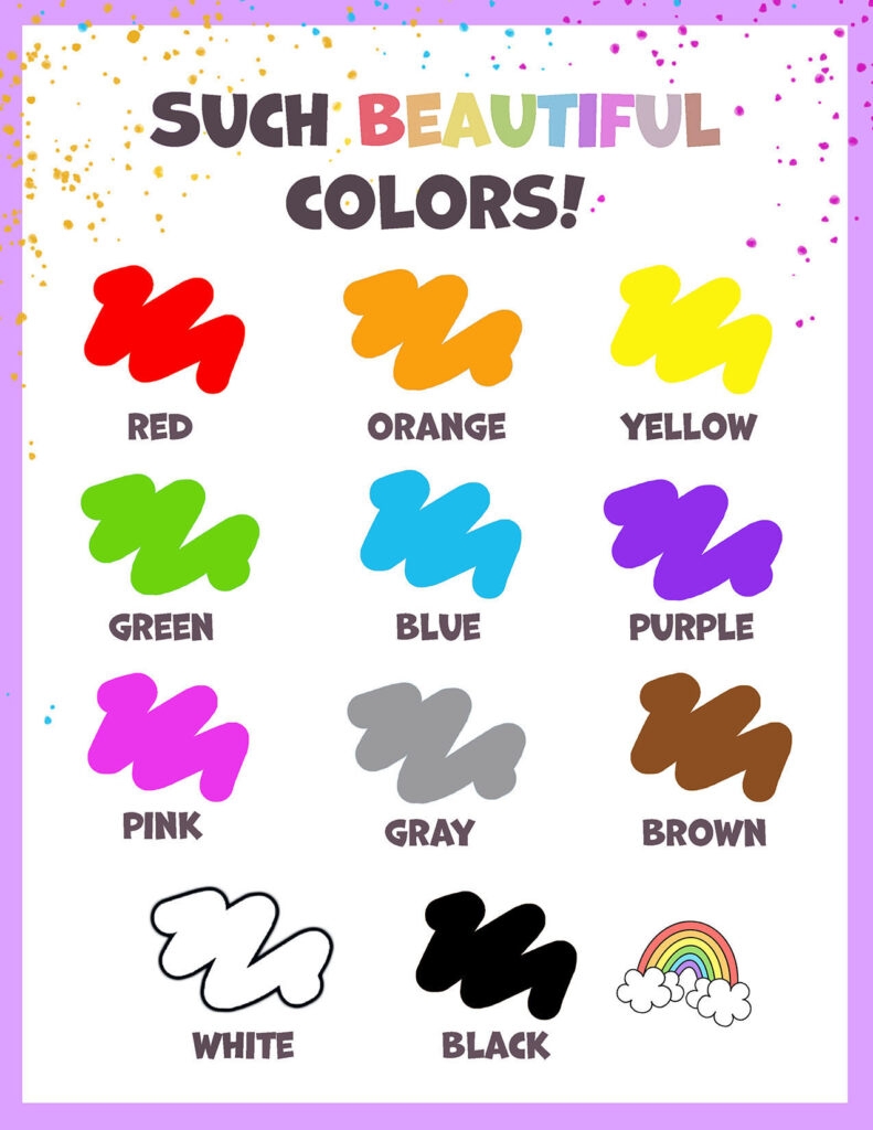 Free Printable Color Chart Free Printable Color Chart