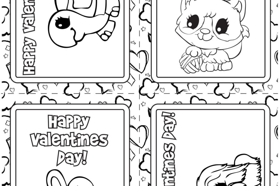 Free Printable Colorable Valentine 39 s Day Cards Free Printable Card