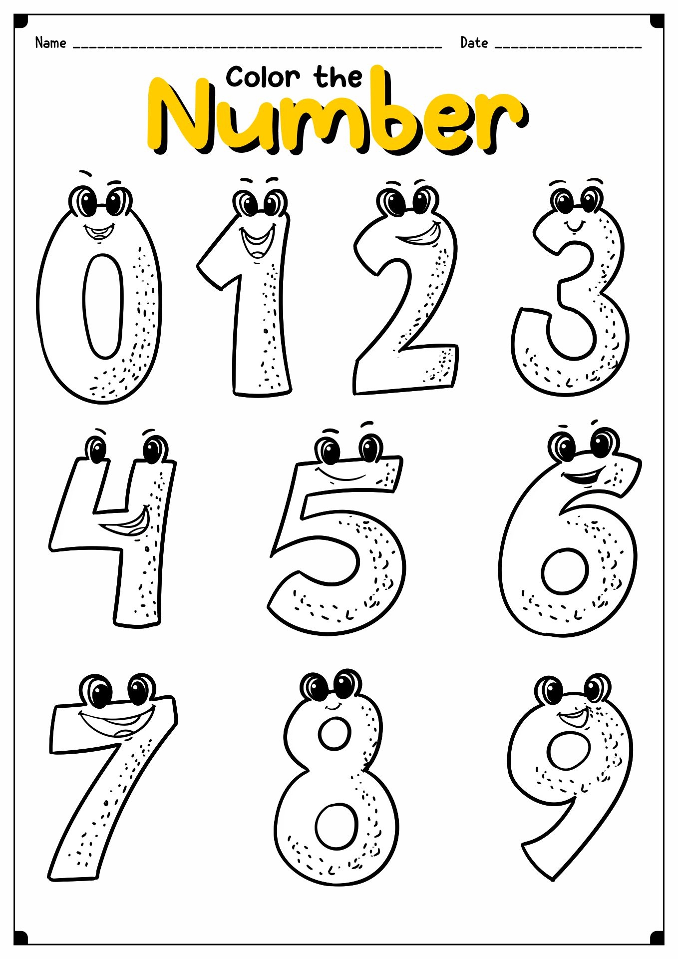 Free Printable Coloring Number Worksheets Free Printable Coloring Number Worksheets