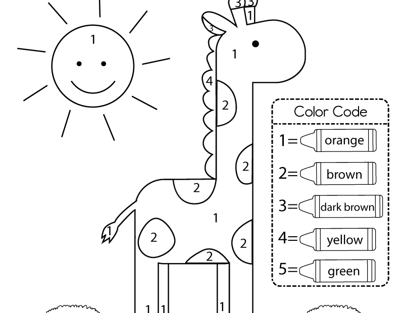 Free Printable Coloring Numbers Worksheet