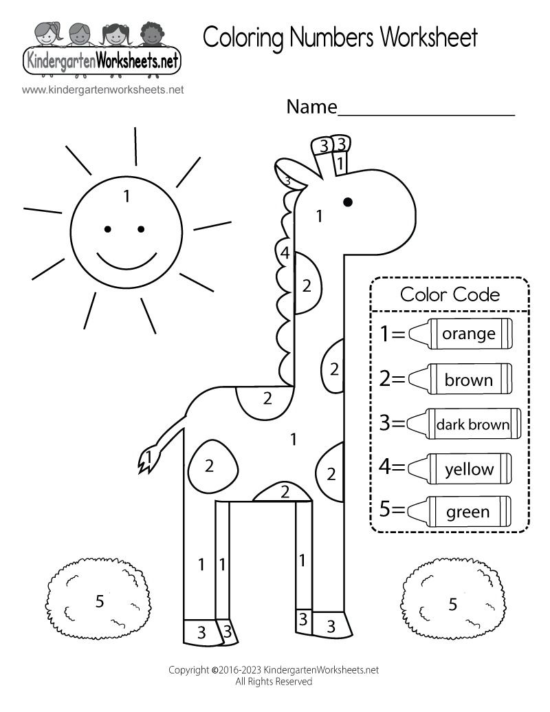 Free Printable Coloring Numbers Worksheet Free Printable Coloring Numbers Worksheet