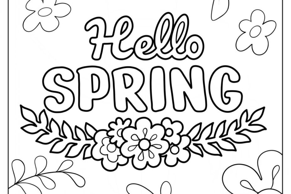 Free Printable Coloring Sheets For Spring Free Coloring Sheet