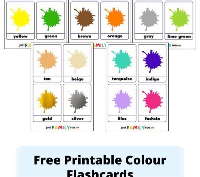 Free Printable Colour Flashcards Learn Colors With Fun