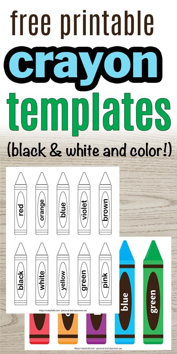 Free Printable Crayon Templates Classroom Decor Free Printable Crayon Templates Classroom Decor