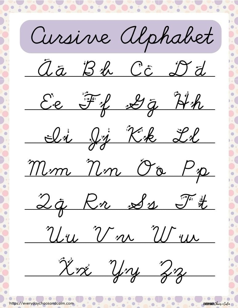 Free Printable Cursive Handwriting Chart Free Printables Hub Free Printable Cursive Handwriting Chart Free Printables Hub