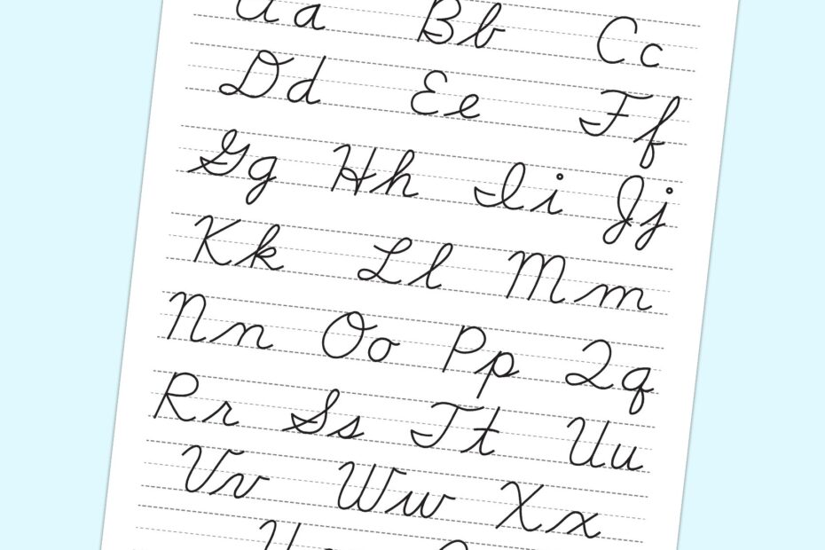 Free Printable Cursive Handwriting Chart Printable Templates Bilarasa