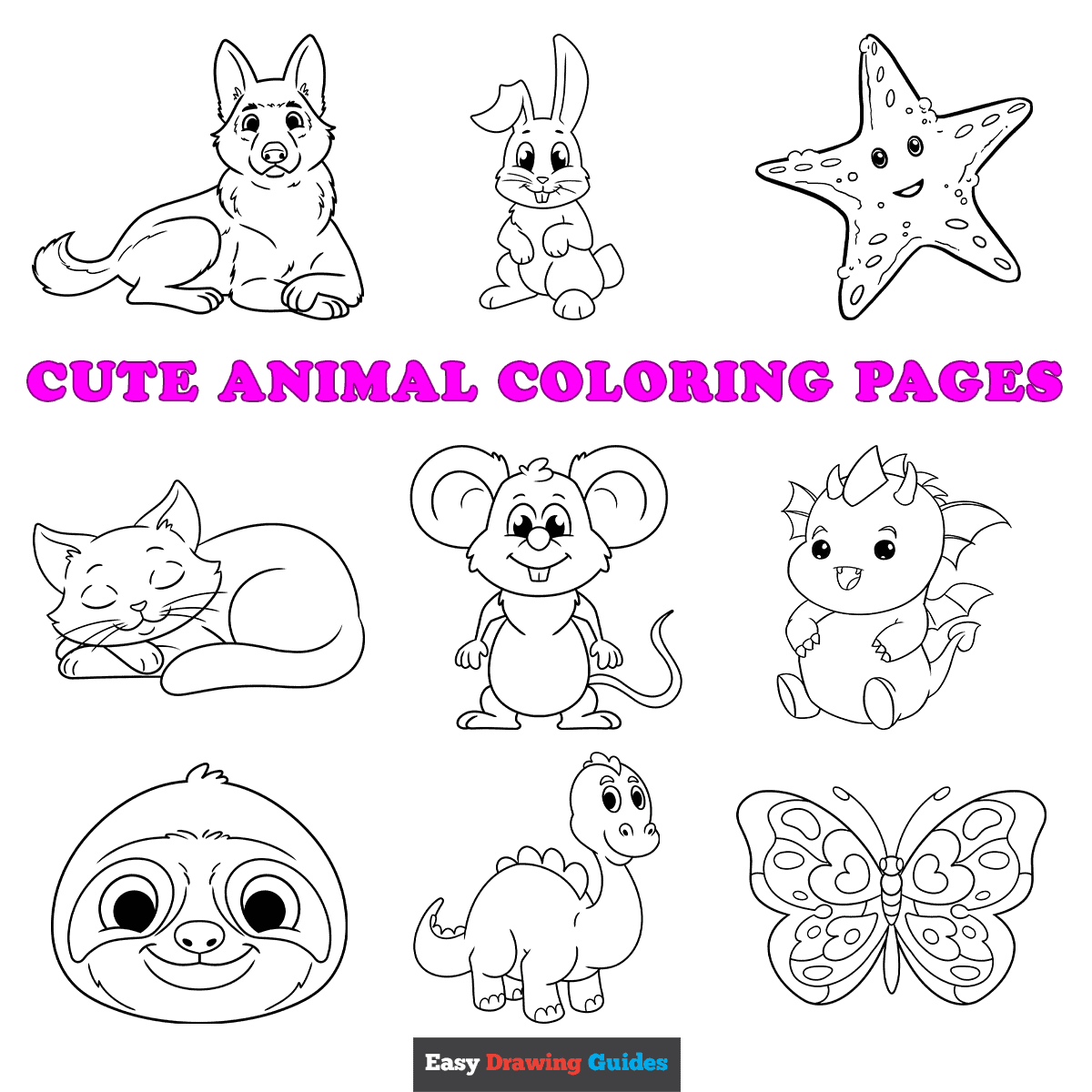 Free Printable Cute Animal Coloring Pages For Kids Free Printable Cute Animal Coloring Pages For Kids
