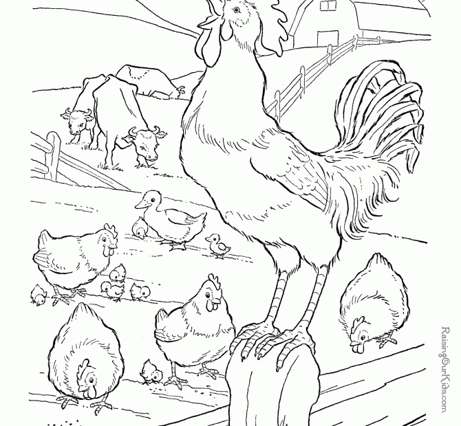 Free Printable Farm Coloring Pages Coloring Home
