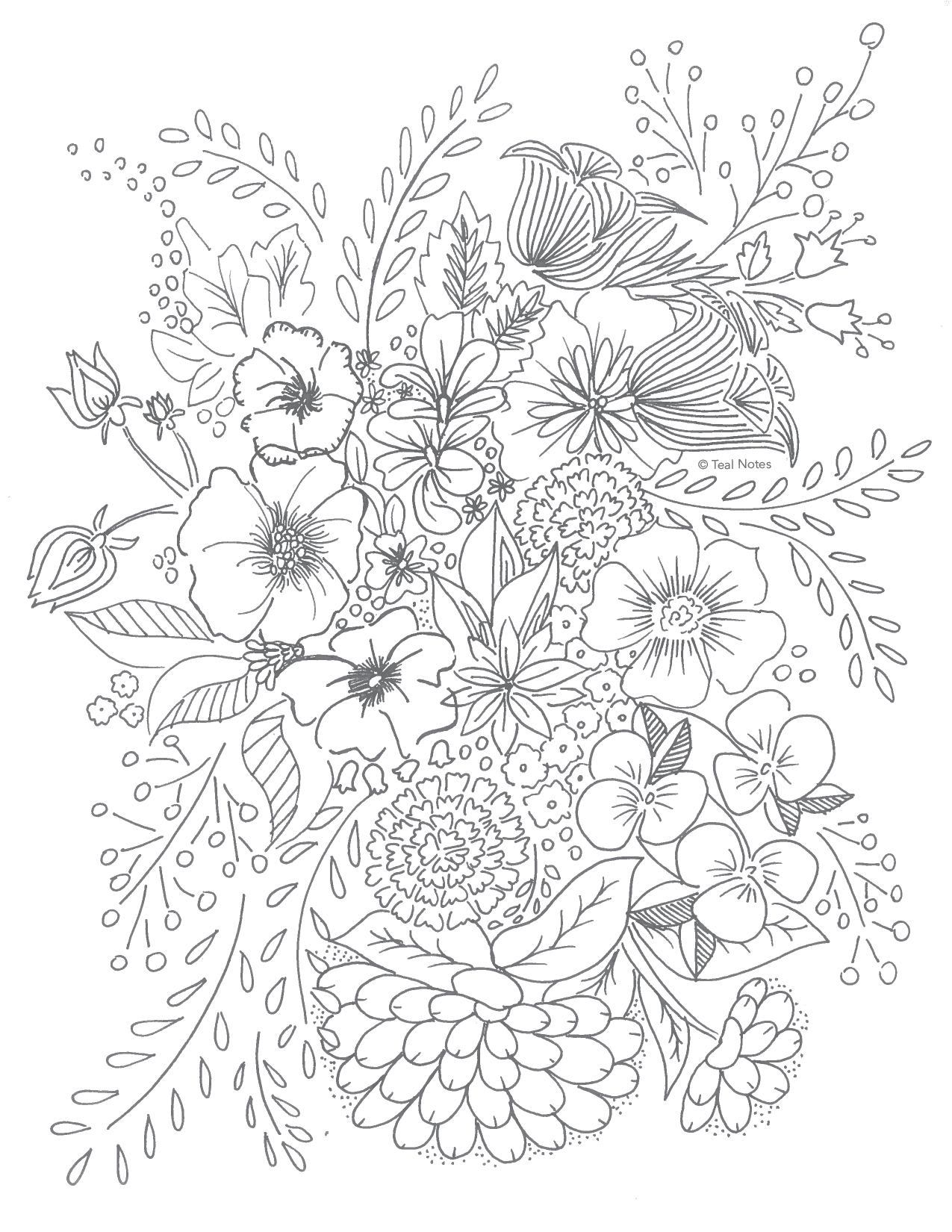 Free Printable Floral Coloring Pages For Adults Free Printable Floral Coloring Pages For Adults