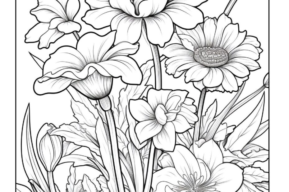 Free Printable Flower Coloring Sheets