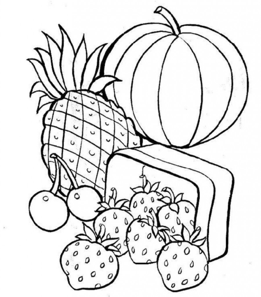 Free Printable Food Coloring Pages For Kids Free Printable Food Coloring Pages For Kids