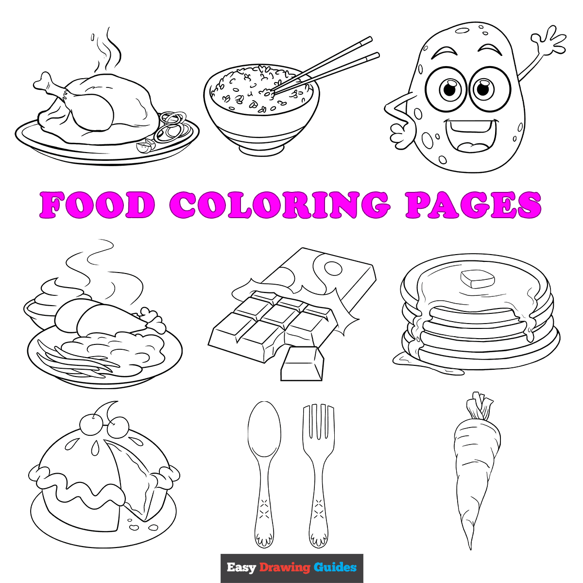 Free Printable Food Coloring Pages For Kids Free Printable Food Coloring Pages For Kids