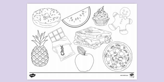FREE Printable Food Colouring Page Primary School Twinkl FREE Printable Food Colouring Page Primary School Twinkl