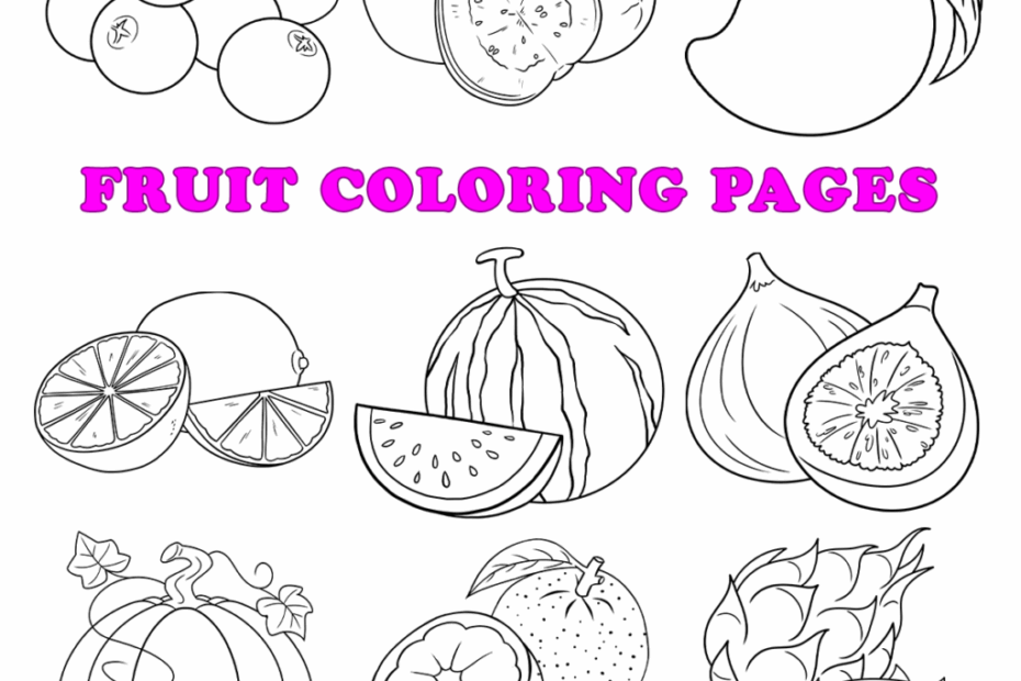 Free Printable Fruit Coloring Pages Pdf Free Coloring Sheet
