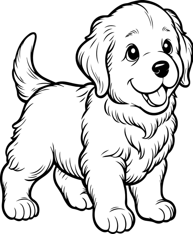 Free Printable Golden Retriever Puppy Coloring Page Free Printable Free Printable Golden Retriever Puppy Coloring Page Free Printable