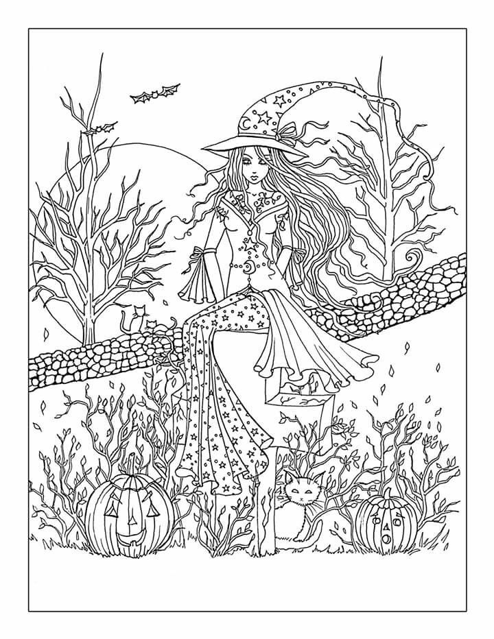 Free Printable Halloween Coloring Pages Adults Coloring Home Free Printable Halloween Coloring Pages Adults Coloring Home
