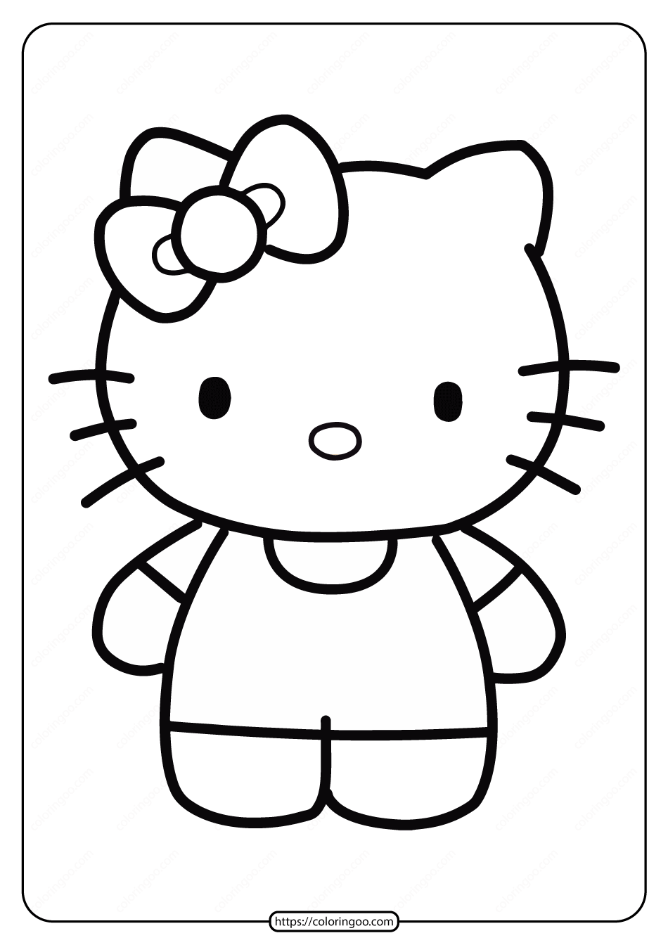 Free Printable Hello Kitty Coloring Pages Free Printable Hello Kitty Coloring Pages